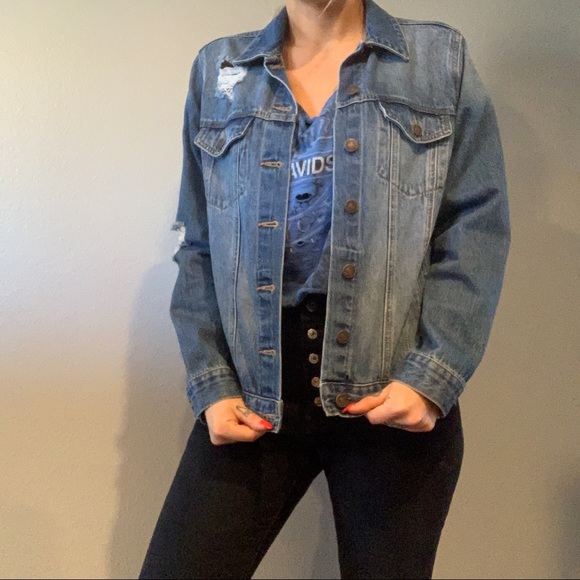 Denim jacket with Harley Davidson back patch - Picture 5 of 7
